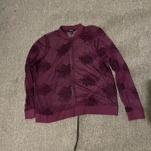 🌺Torrid Mesh Floral Zip Up Sweater